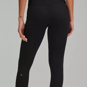 Lululemon Fleece Lined/Thermal Black Long Leggings Size 6 EUC!